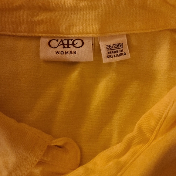 Cato Woman Jacket | Yellow | 26/28W | Front Button Up - Picture 2 of 4